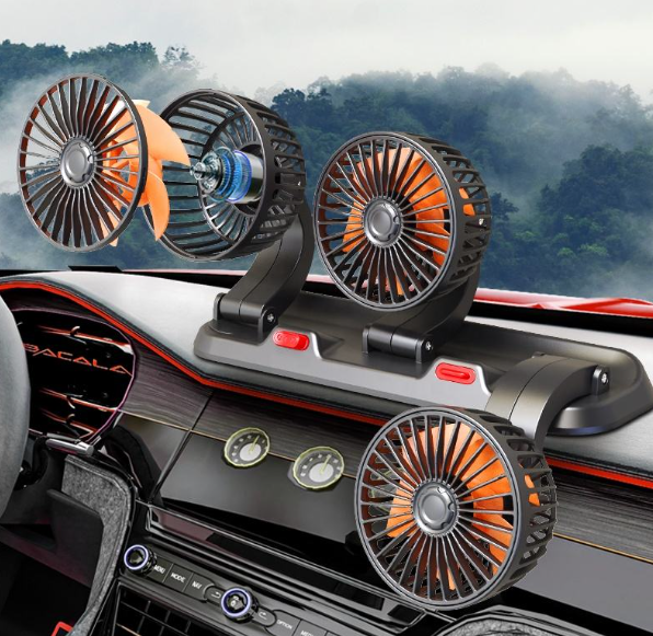 3 Heads Car Fan Triple