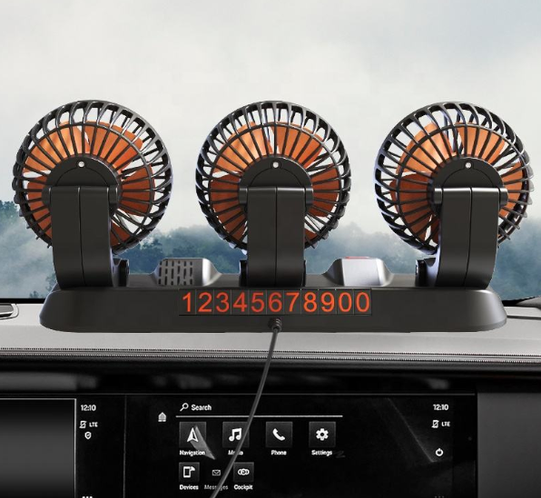 3 Heads Car Fan Triple
