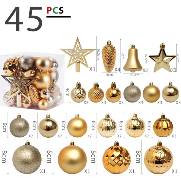 45pcs Christmas Accessories