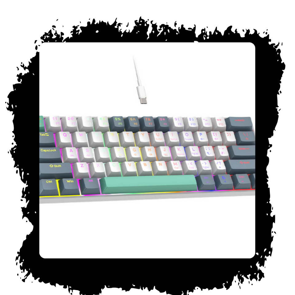 61-Keys Wired Gaming Keyboard