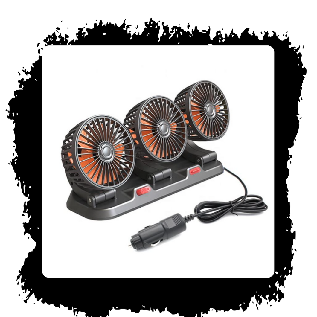 3 Heads Car Fan Triple